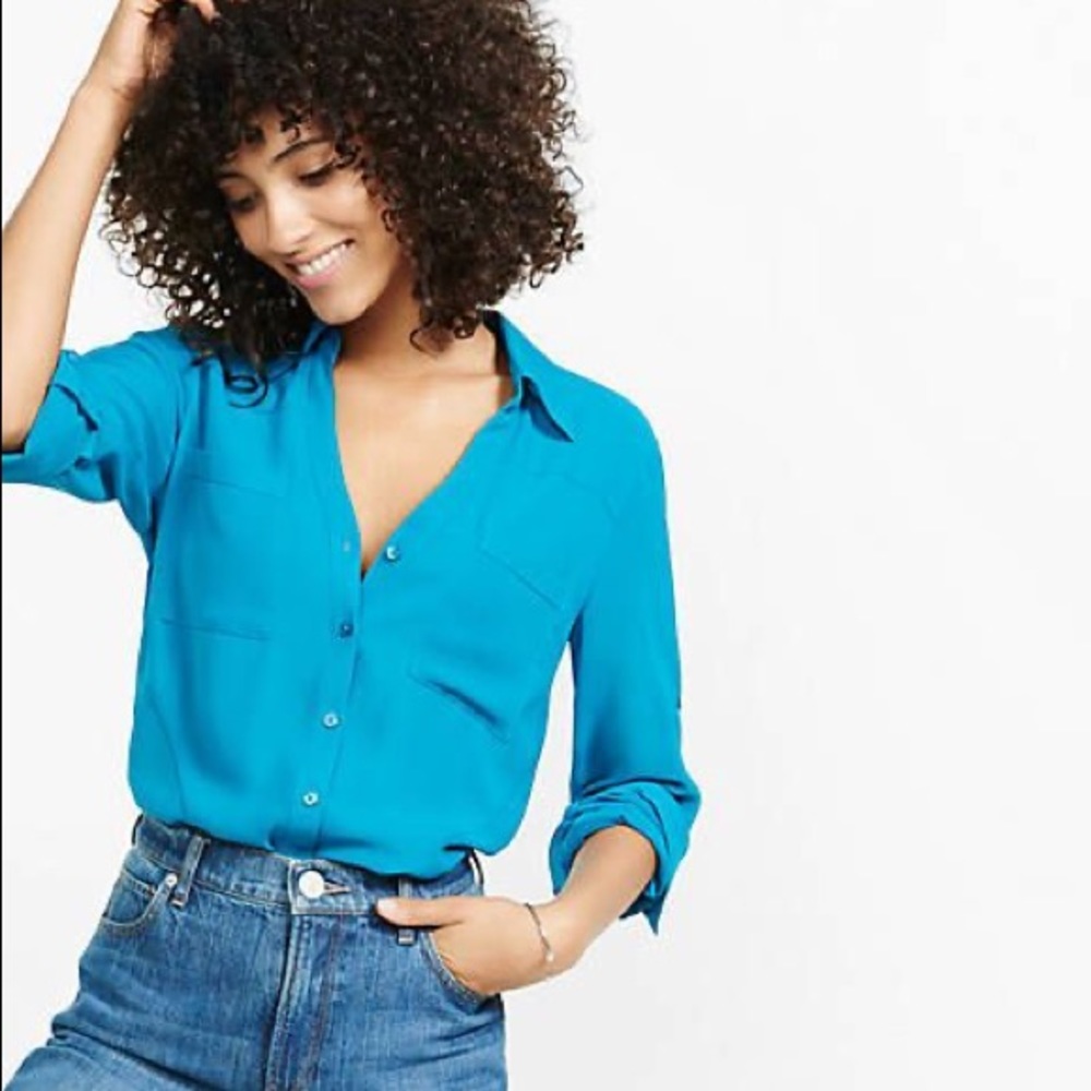 Express Chiffon Portofino Shirt